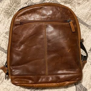 Purse back pack genuine leather